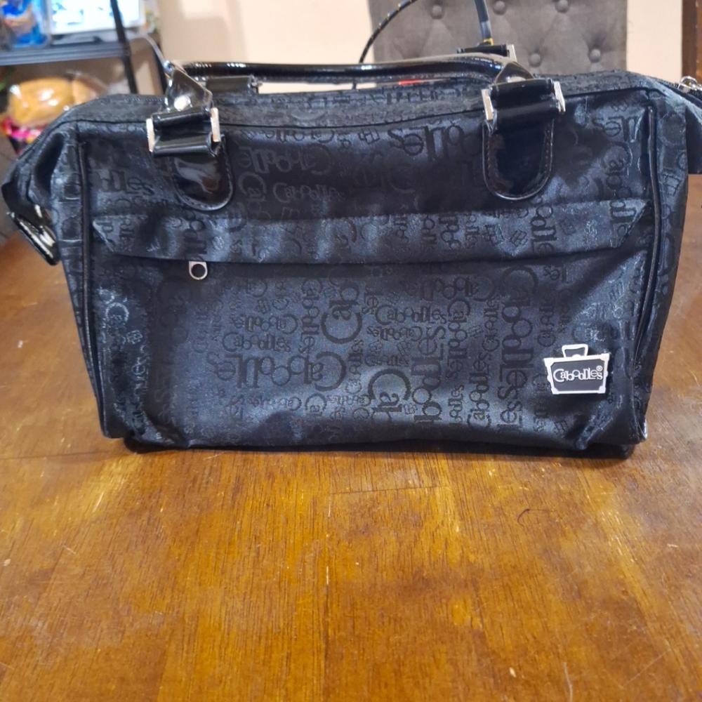 CABOODLES Envy Black Doctor’s Bag MAKEUP Cosmetics TRAVEL Case. Nice Big Size!